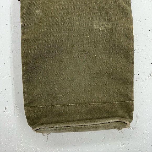 WWII 1940’s US Army Herkert Meisel Trunk Co Security Canvas and Leather Mail Bag - Picture 5 of 16